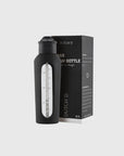 Glass Straw Bottle Black