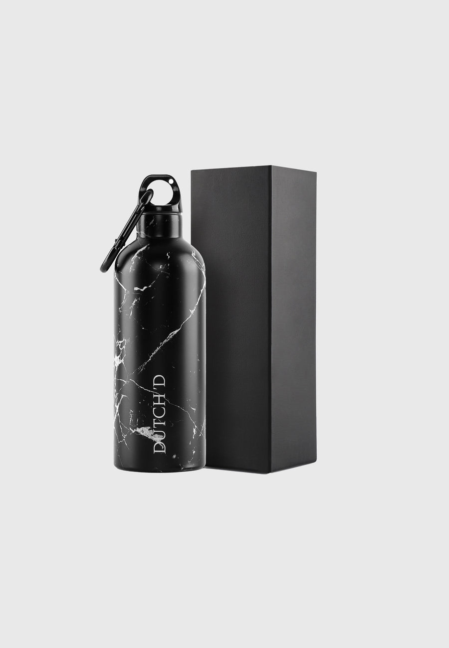 Stainless Steel Insulated Black Marble Water Bottle 500ML