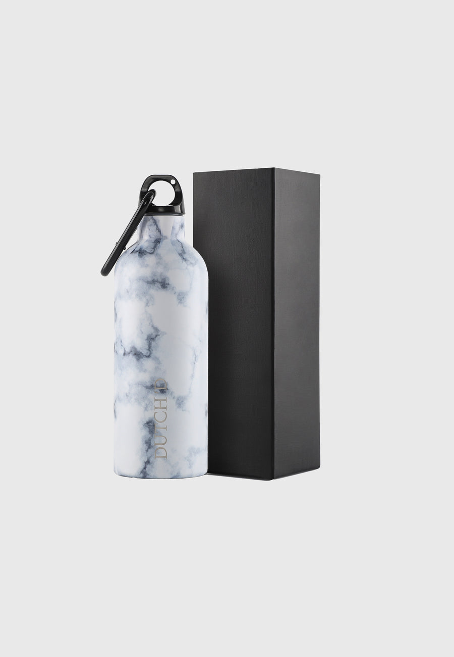 Stainless Steel Insulated White Marble Water Bottle 500ML