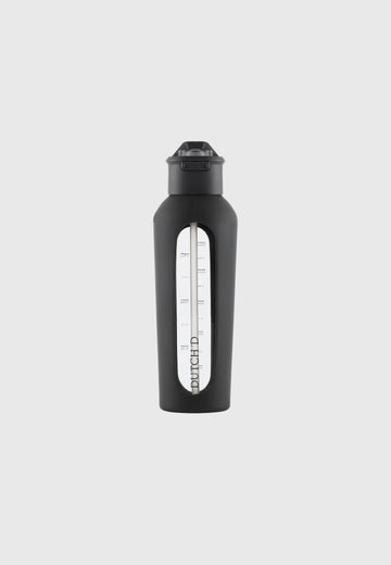 Glass Straw Bottle Black